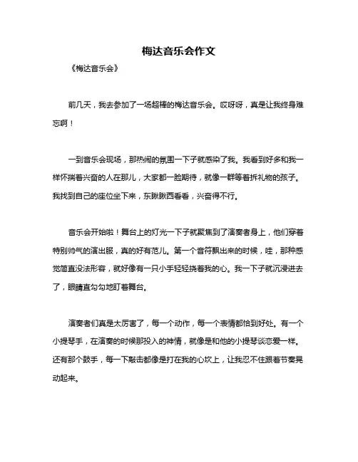 梅达音乐会作文
