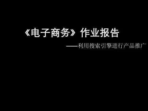 电子商务作业PPT—搜索引擎