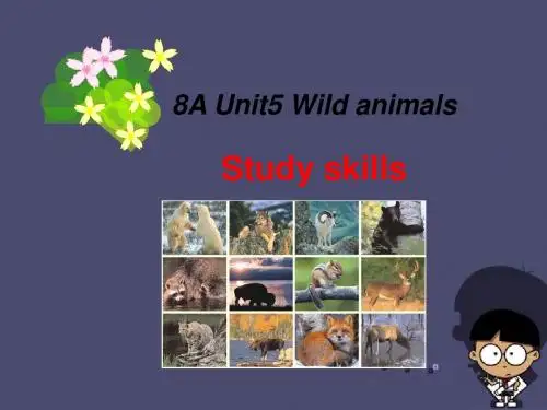 江苏省南京师范大学第二附属初级中学八年级英语上册 Unit 5 Wild animals Study skills课件 (新版)牛津版