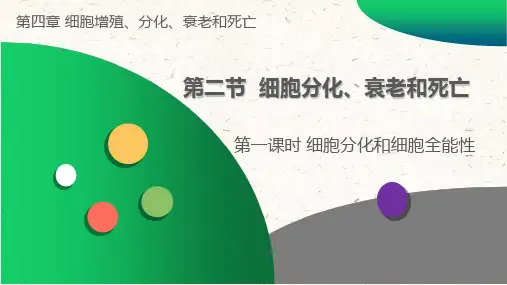 高中生物新苏教版必修1421细胞分化和细胞全能性课件