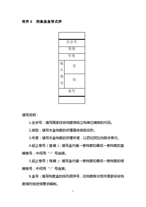 档案盒盒脊式样