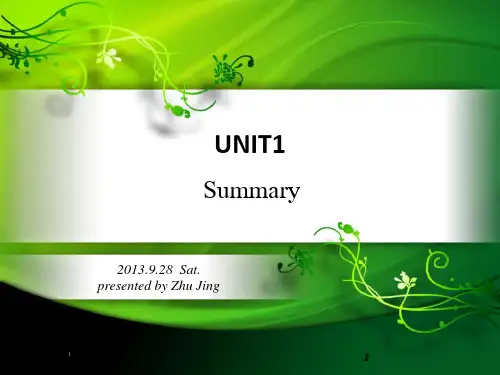 UNIT1语文出版社 职业英语基础模块上PPT课件