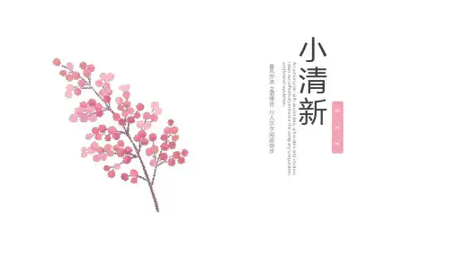 简约小清新粉色通用ppt模板