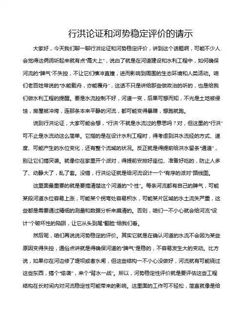 行洪论证和河势稳定评价的请示