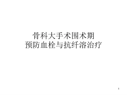 骨科大手术围术期静脉血栓栓塞症预防指南参考幻灯片