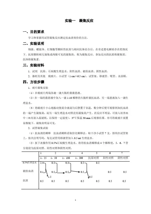 免疫学实验教案