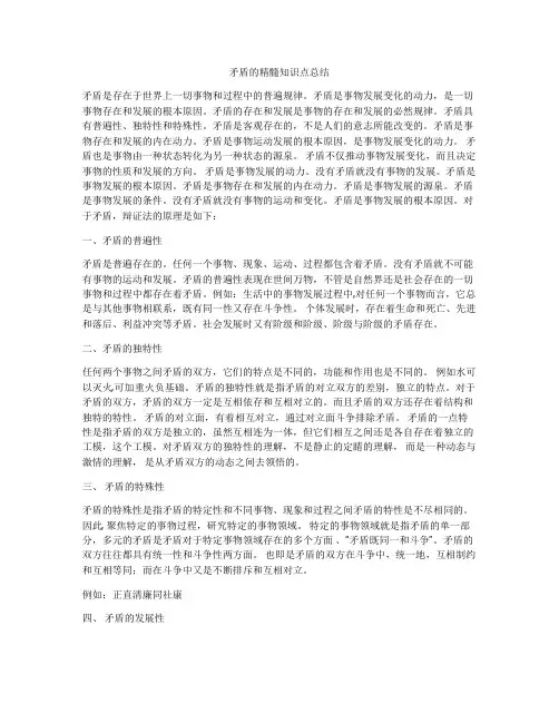 矛盾的精髓知识点总结