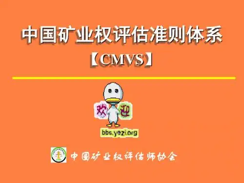 矿业权评估师岗前培训课件2019-PPT精选文档