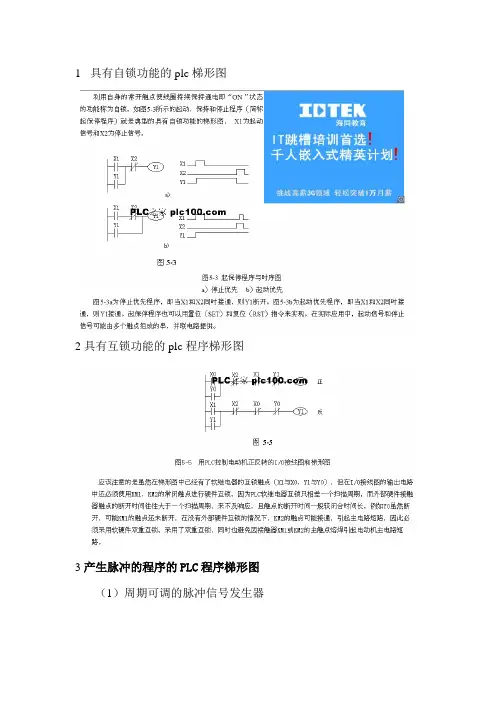 plc编程基本指令及梯形图