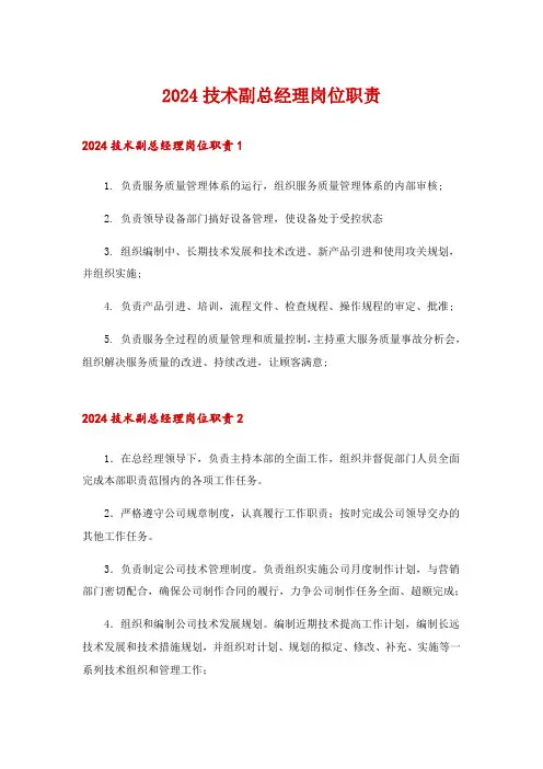 2024技术副总经理岗位职责_1