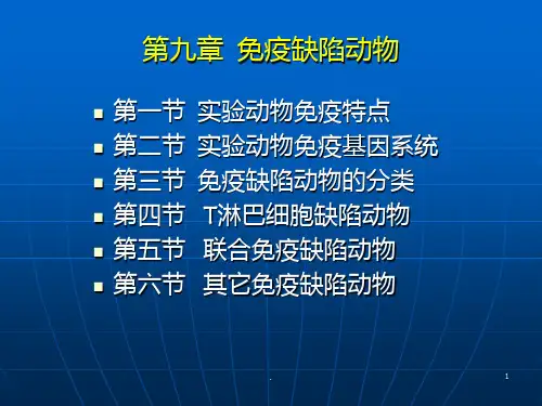 动物实验技术5免疫缺陷动物PPT课件