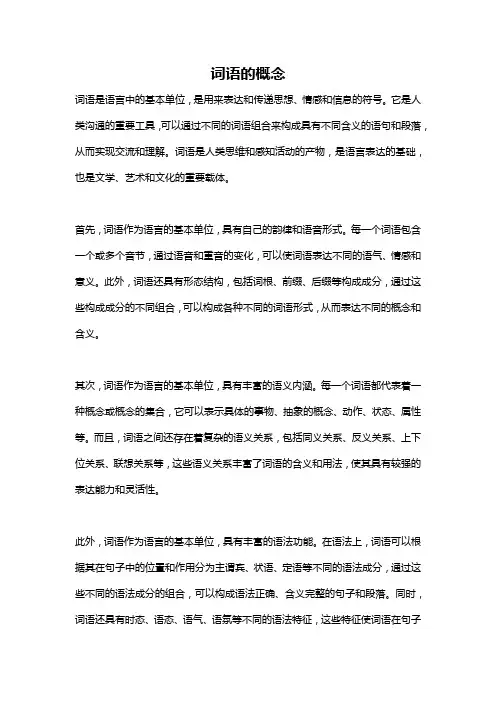 词语的概念