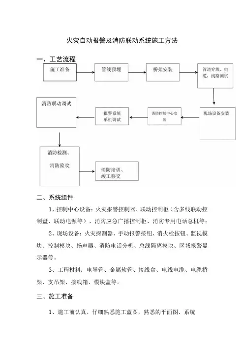 火灾自动报警及消防联动系统施工方法