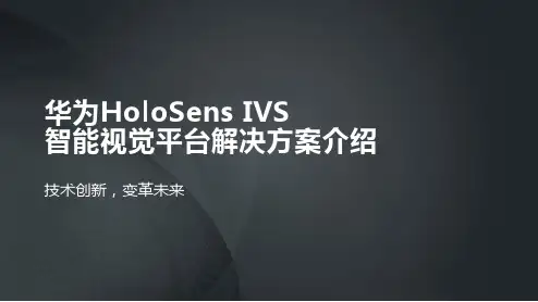 HoloSens-IVS智能视觉平台解决方案介绍