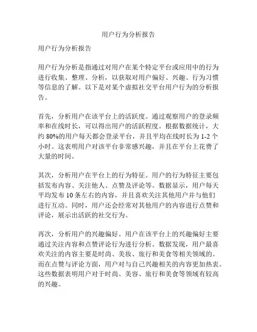 用户行为分析报告