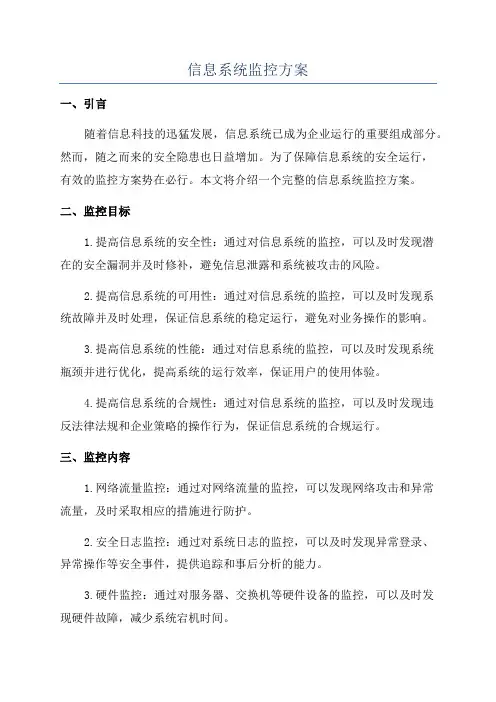 信息系统监控方案