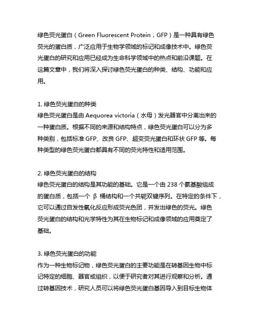 dfhbi 1t类绿色荧光蛋白