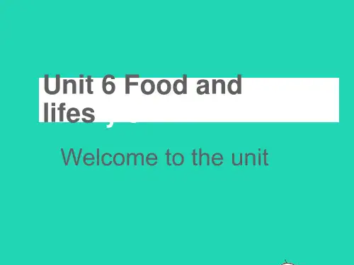 七年级英语上册Unit6FoodandlifestyleWelcometotheunit新版牛津版