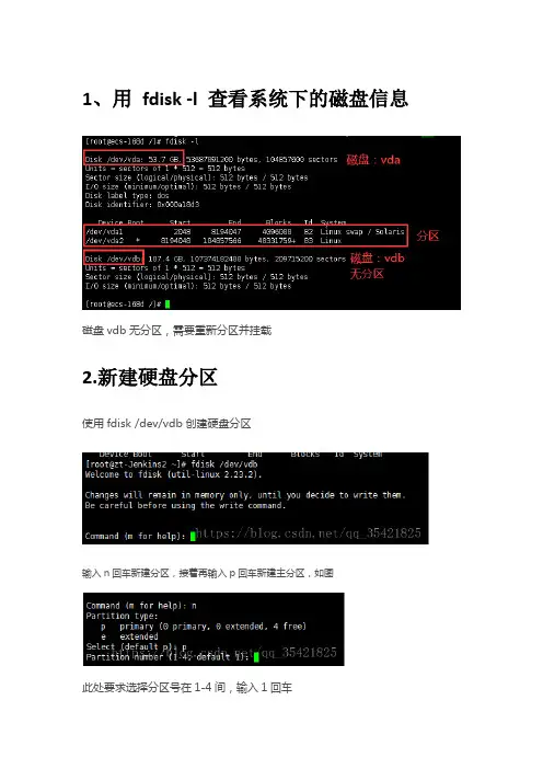 Linux系统挂载硬盘
