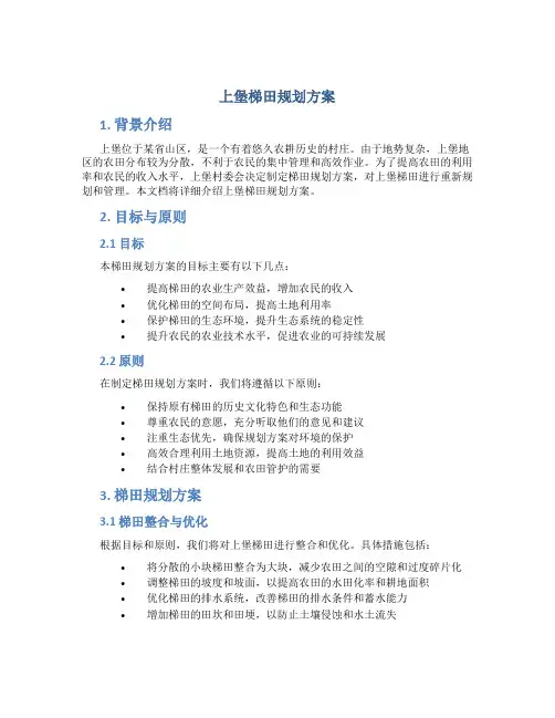 上堡梯田规划方案