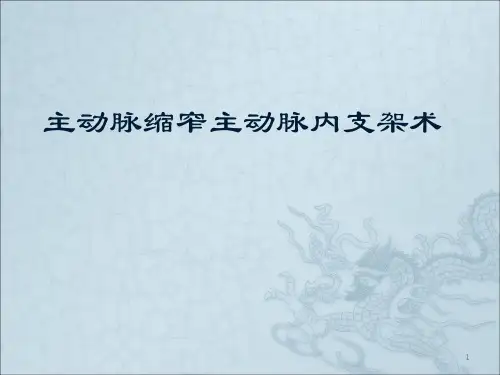 主动脉缩窄主动脉内支架术ppt课件