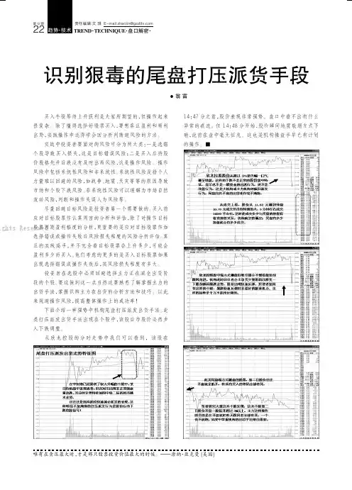 识别狠毒的尾盘打压派货手段