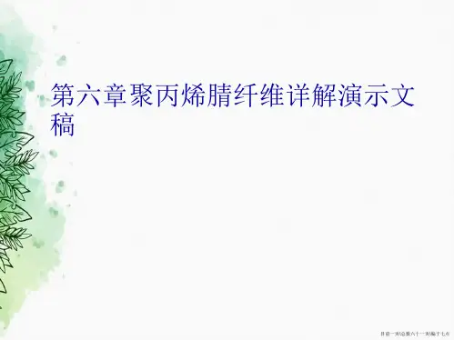 第六章聚丙烯腈纤维详解演示文稿