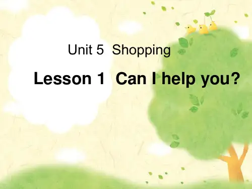 鲁科版英语四年级下册Unit5 Shopping Lesson 1 Can I help you