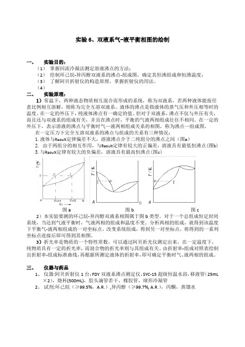 双液系气液平衡相图的绘制