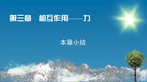 人教版高中物理必修第1册 第三章 相互作用——力 本章小结