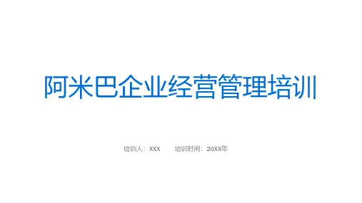蓝色商务风阿米巴企业经营管理培训课件