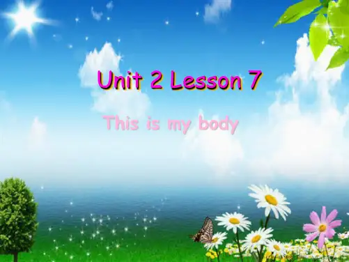 冀教版英语(一起)二年级上册Unit 2 Lesson 7 This Is My Body 课件
