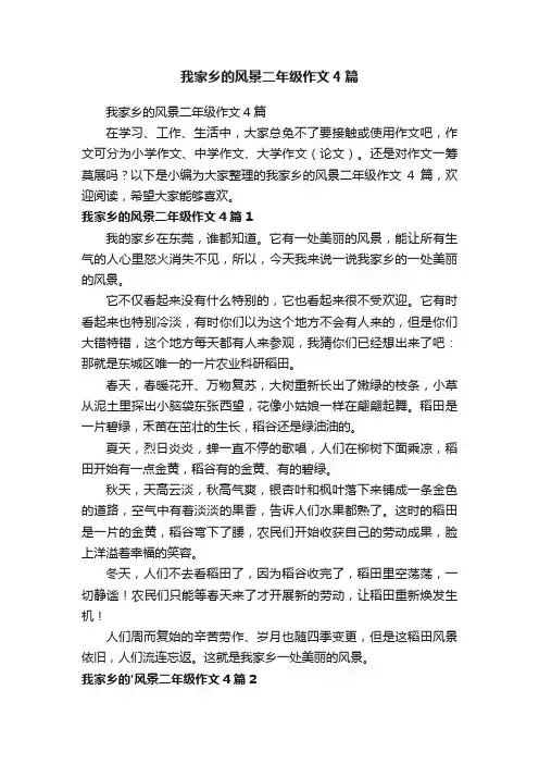 我家乡的风景二年级作文4篇