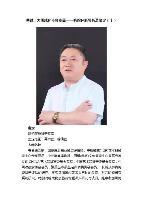 曹斌：大明成化斗彩瓷器——彩绘色彩鉴析及鉴定（上）