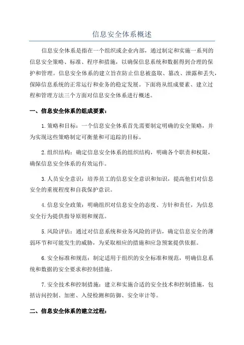 信息安全体系概述