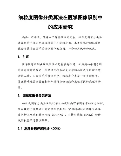 细粒度图像分类算法在医学图像识别中的应用研究