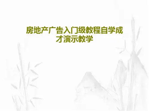 房地产广告入门级教程自学成才演示教学共59页