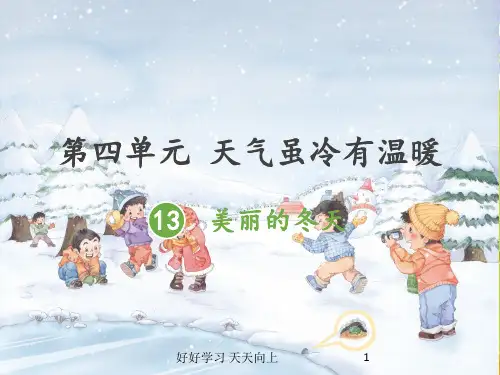 人教版(部编版)小学道德与法治一年级上册  美丽的冬天  名师教学PPT课件