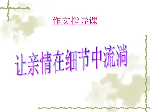 语文：作文指导课《让亲情在细节中流淌》课件