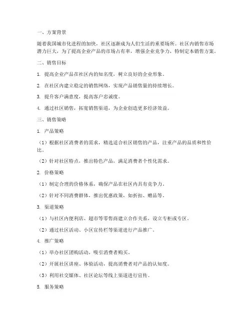 社区内销售方案
