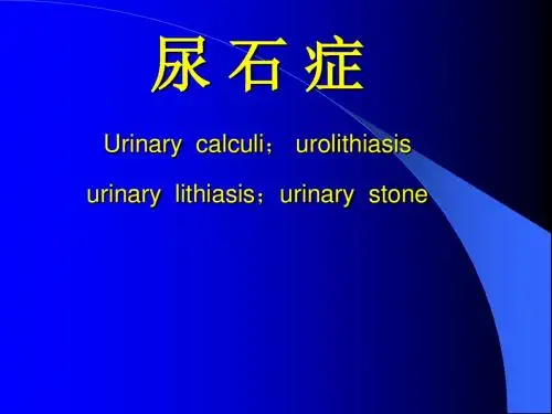 泌尿系结石课件ppt课件