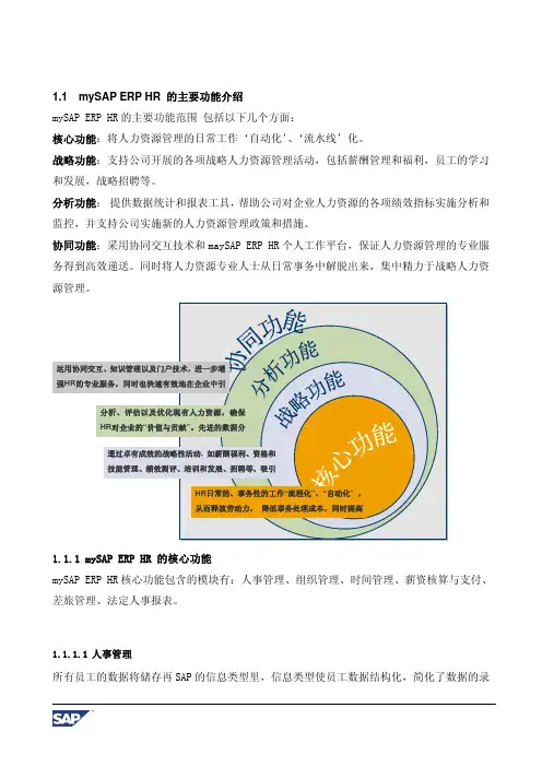 SAP ERP功能详解-人力资源