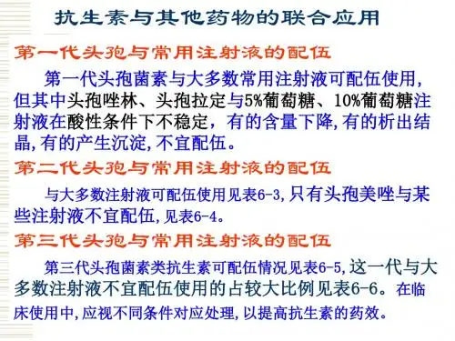 抗菌药物的联合应用