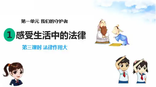 感受生活中的法律 第3课时 法律作用大 ( 课件)-六年级上册道德与法治