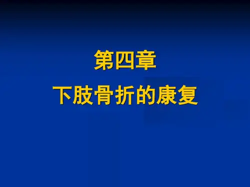 下肢骨折的康复教程文件
