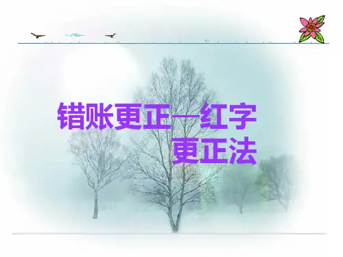 《错账更正—红字更正法》课件
