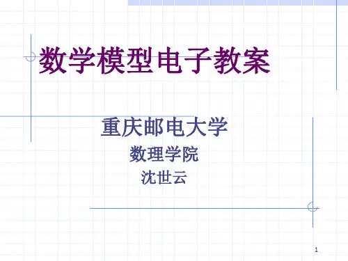 数模(非线性规划模型)