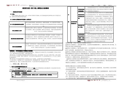经济生活第十课课堂笔记