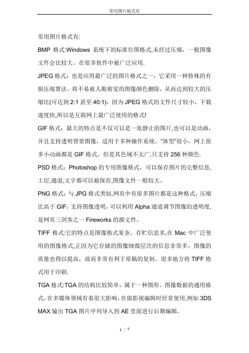 常用图片格式有