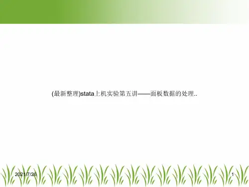 (最新整理)stata上机实验第五讲——面板数据的处理..